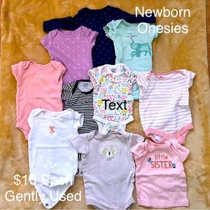 This is some new born Onesies from my daughters closet.